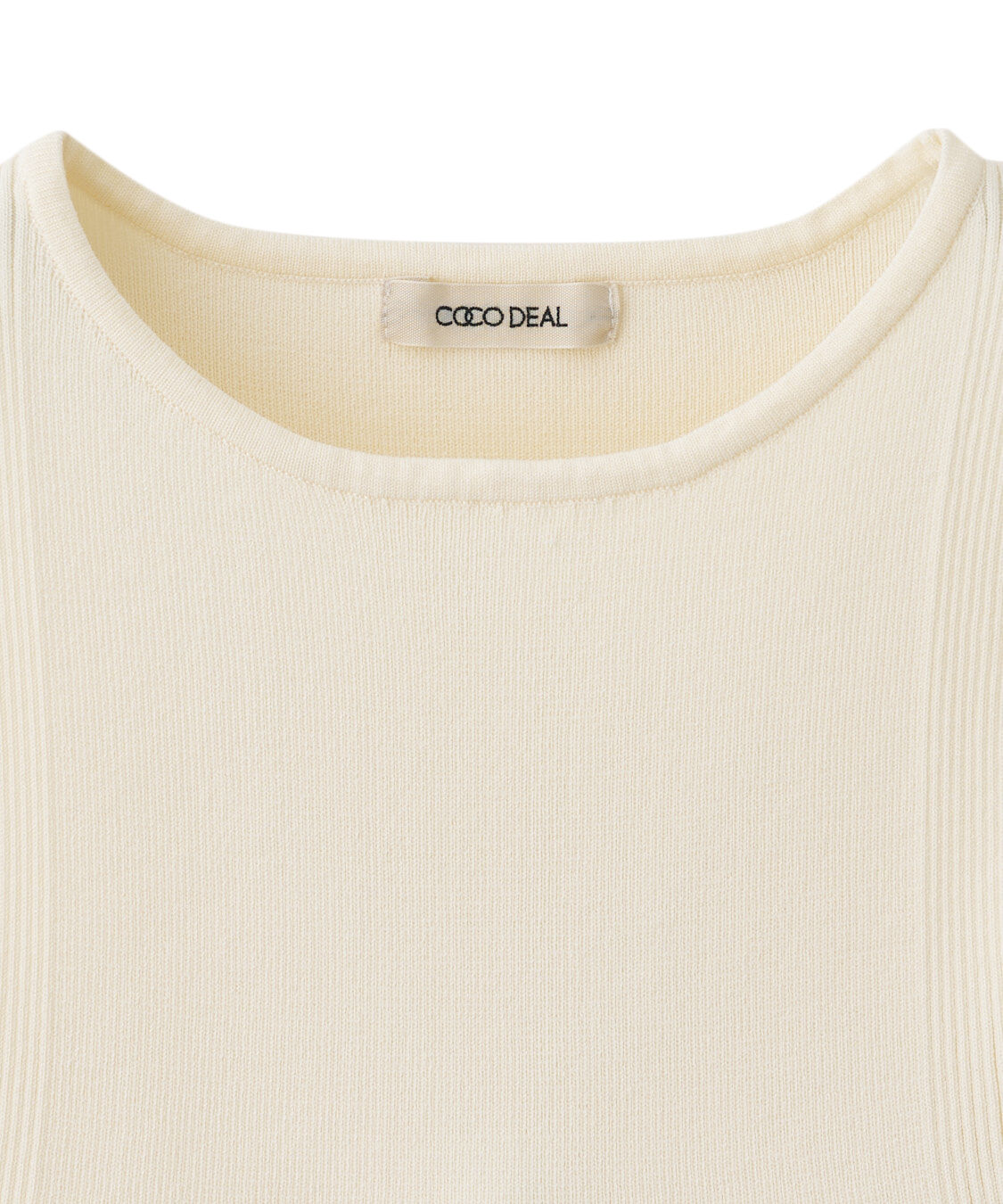 COCO DEAL「布帛ドッキングバルーンノースリニット」|ニット・セーター|