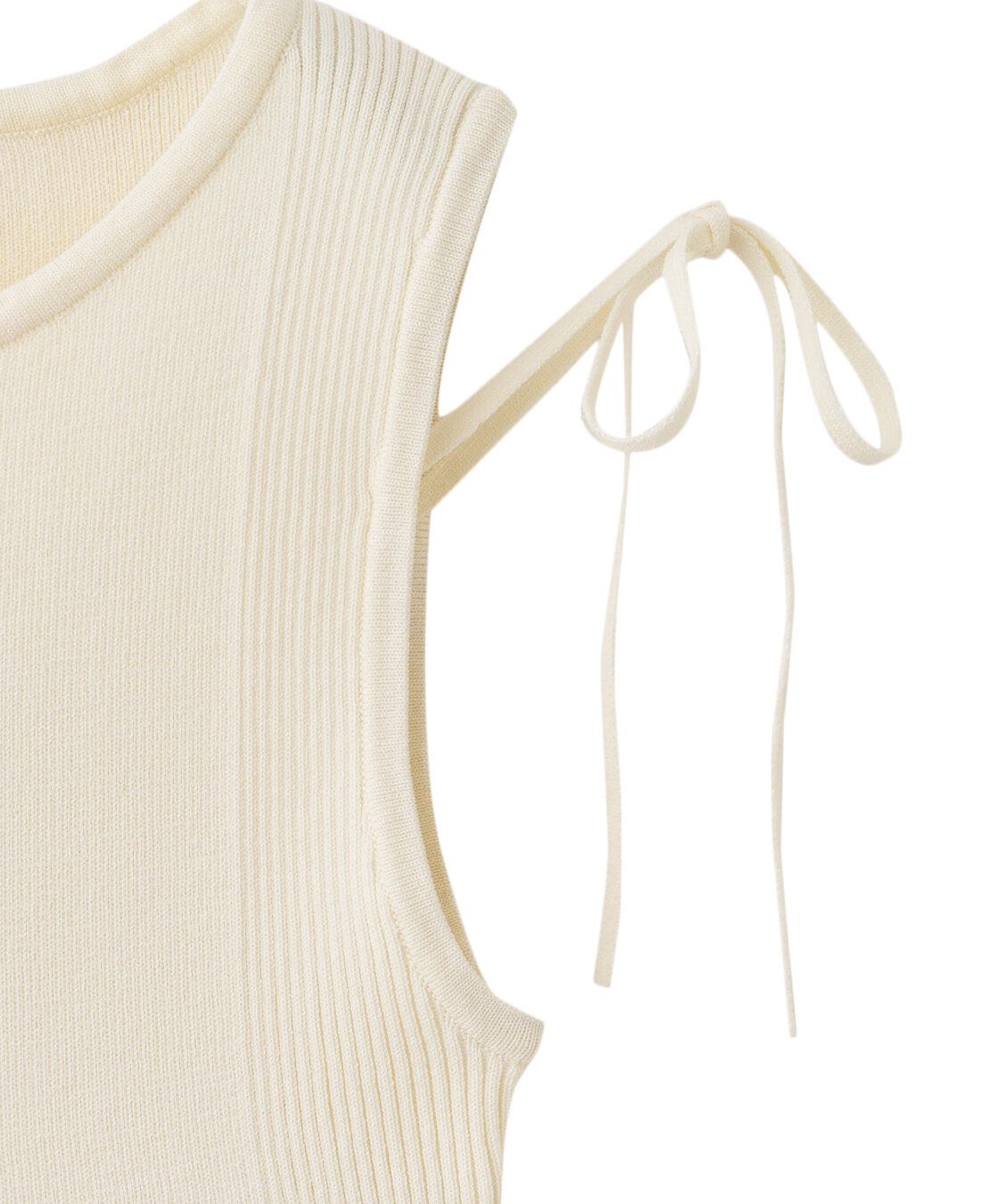 COCO DEAL「布帛ドッキングバルーンノースリニット」|ニット・セーター|