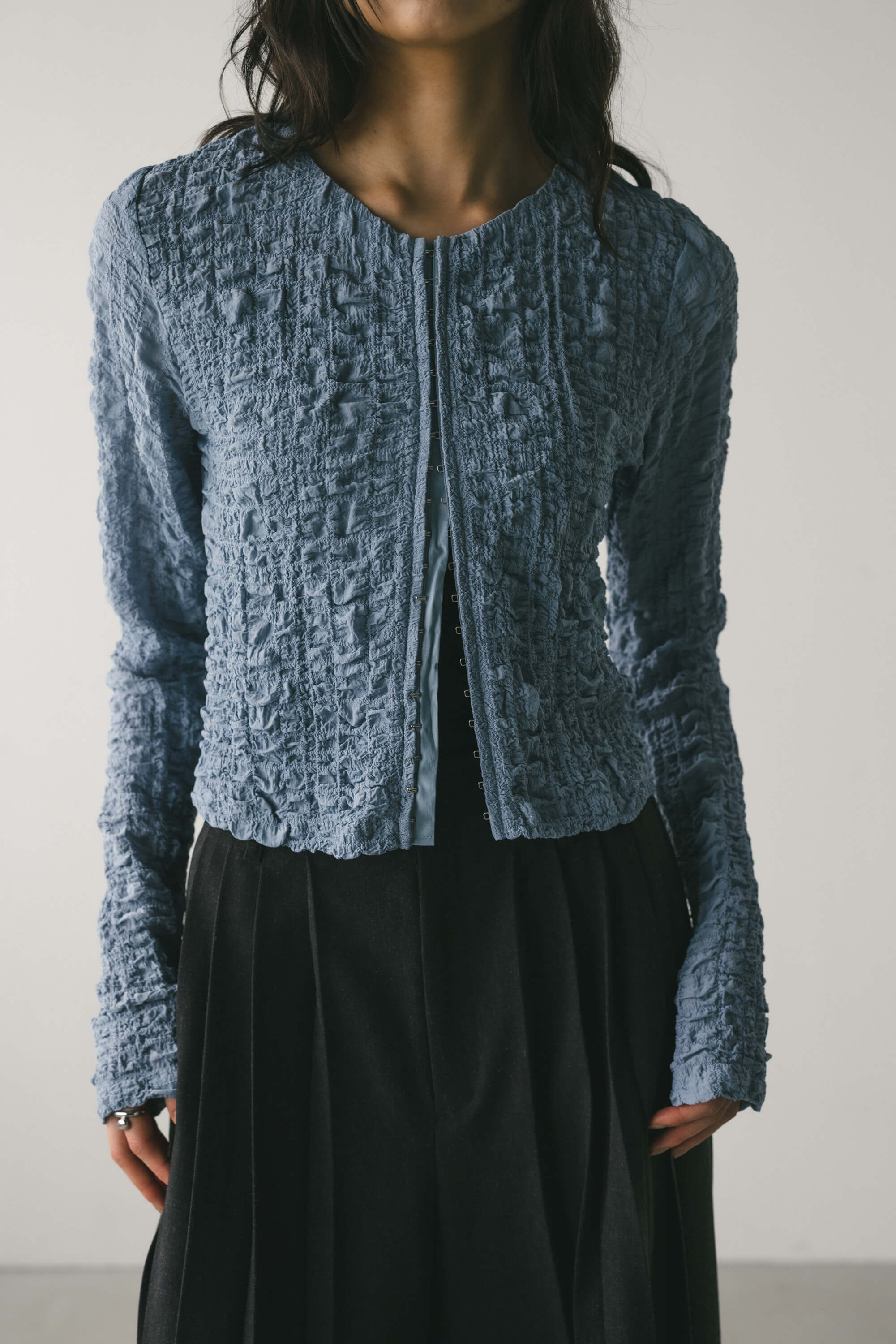 STYLEMIXER「シャーリングコルセットトップ」|シャツ・ブラウス|BLU