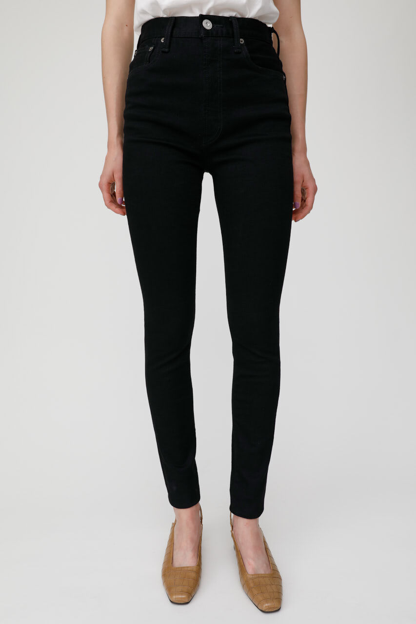 MOUSSY「HW Rebirth BLACK SKINNY」|デニム|BLK