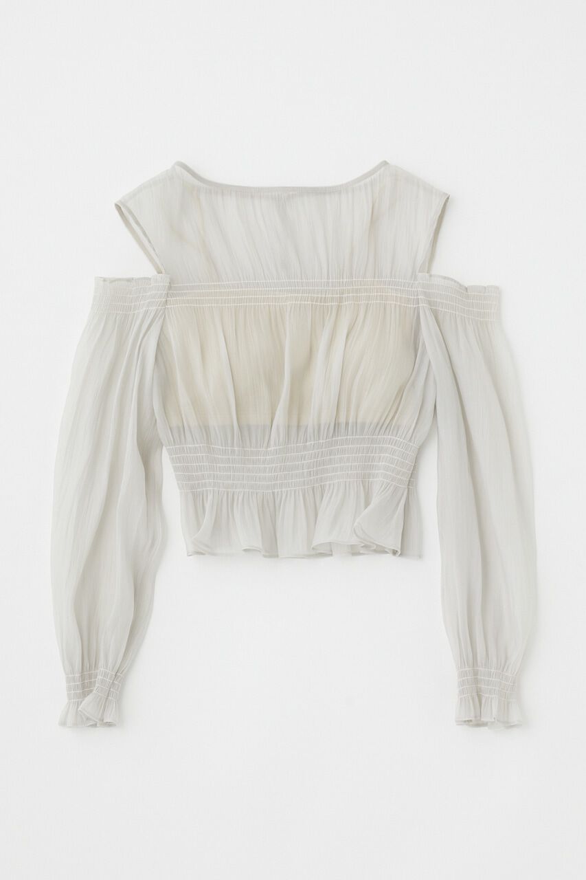 MOUSSY「SHEER GATHER ブラウス」|シャツ・ブラウス|