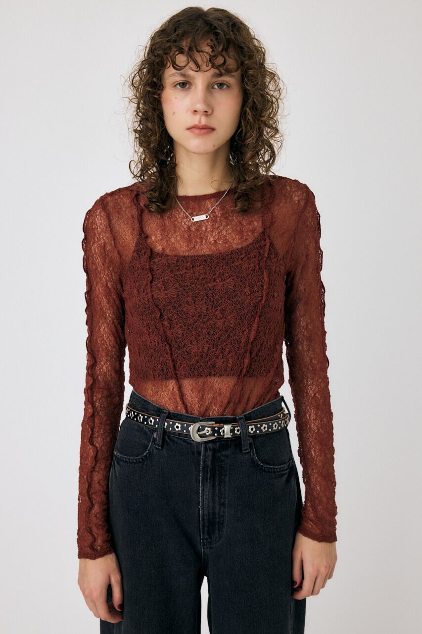MOUSSY「PLUMPY レーストップス」|Tシャツ・カットソー|