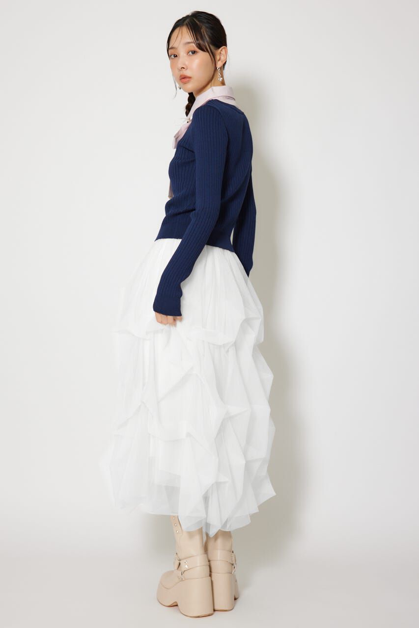 rienda「シャツドッキングロングスリーブニットトップス」|ニット・セーター|