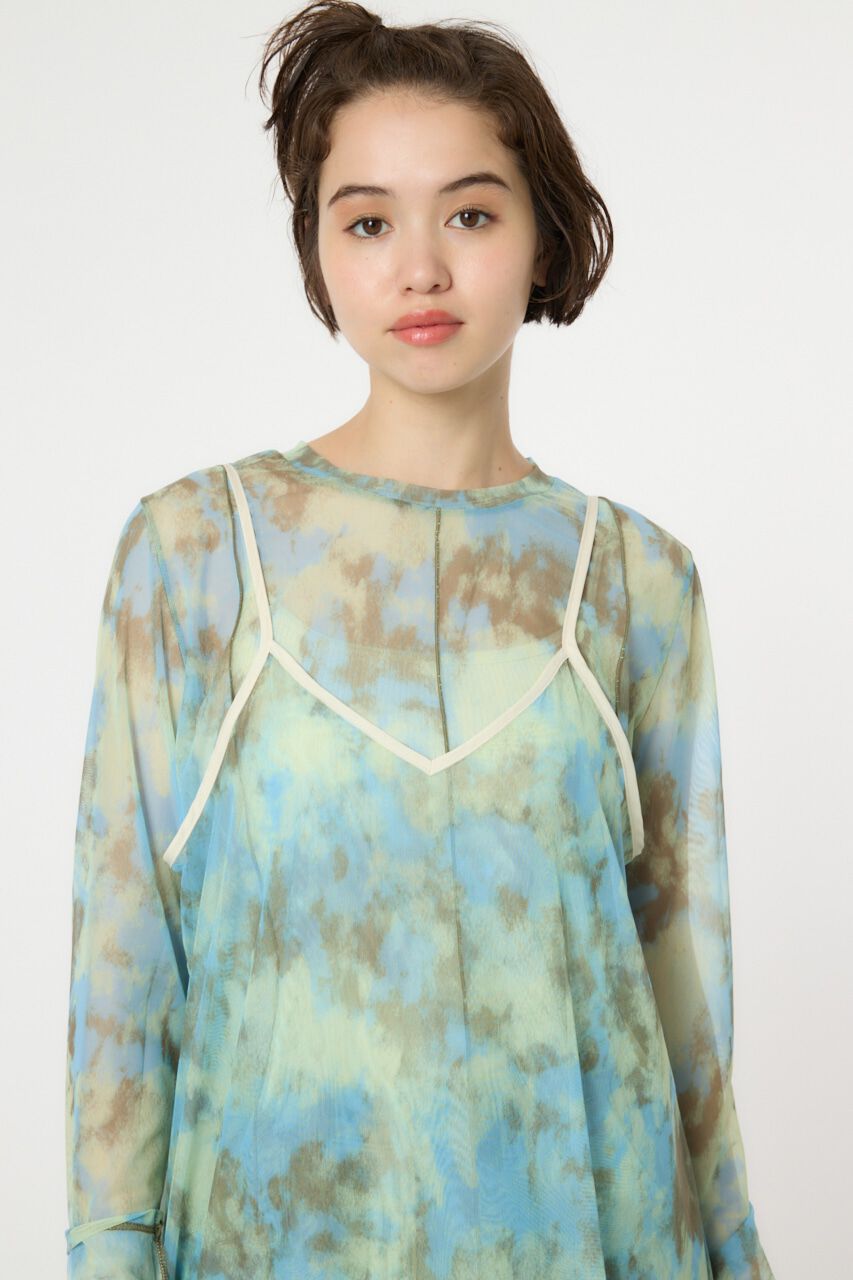 RODEO CROWNS「ニュアンスパターンシアートップス」|シャツ・ブラウス|柄YEL5