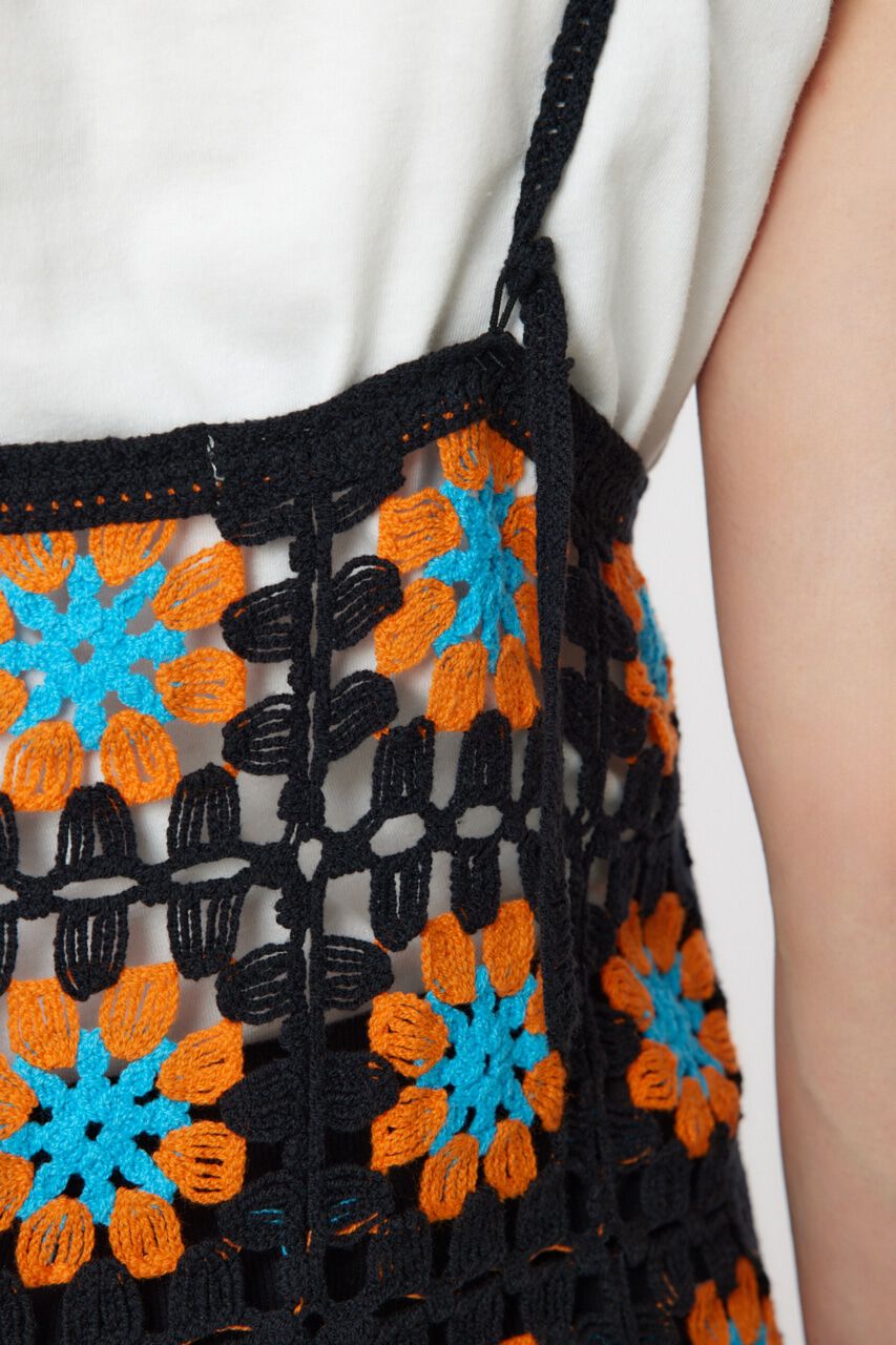 RODEO CROWNS「FLOWERクロシェキャミミニワンピース」|ワンピース|