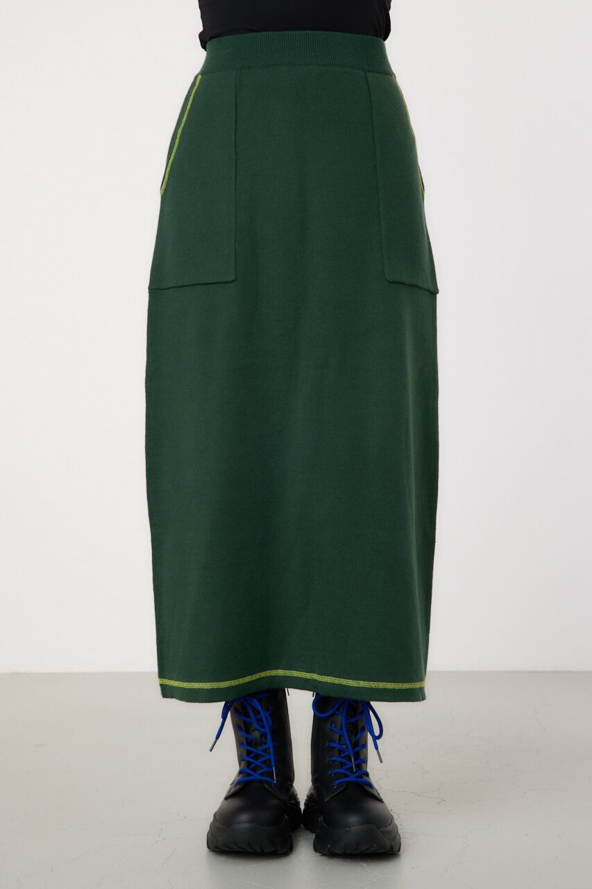 RODEO CROWNS「スウェットライクカラーステッチニットスカート」|その他|