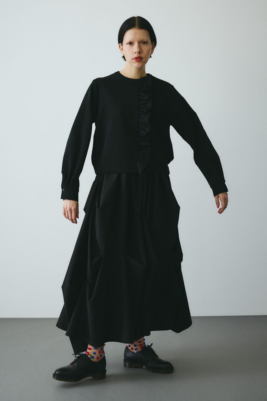 HeRIN.CYE「CLO Black frill pull over」|シャツ・ブラウス|