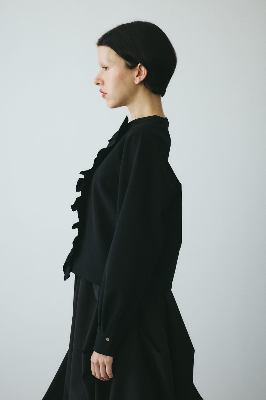 HeRIN.CYE「CLO Black frill pull over」|シャツ・ブラウス|