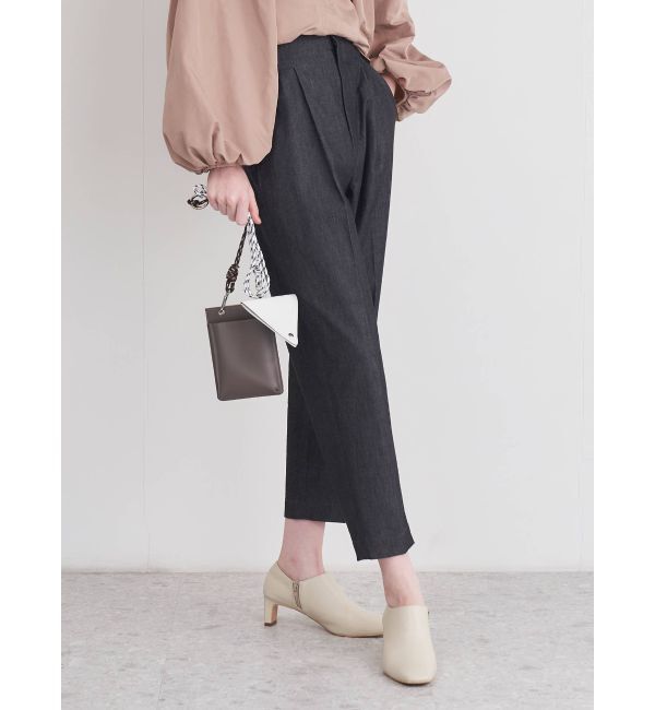 ELENDEEK「BUTTON BELT TUCK PT」|その他|ブラック