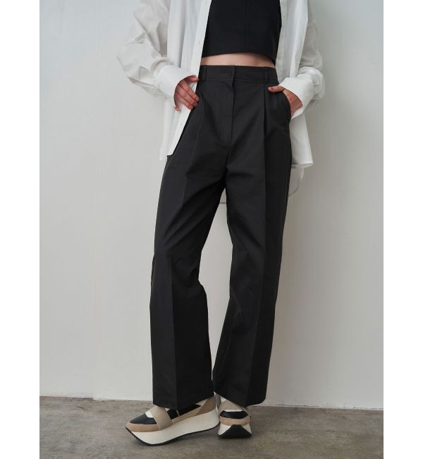 ELENDEEK「UPRIGHT WIDE CHINO PT」|チノ|ブラック