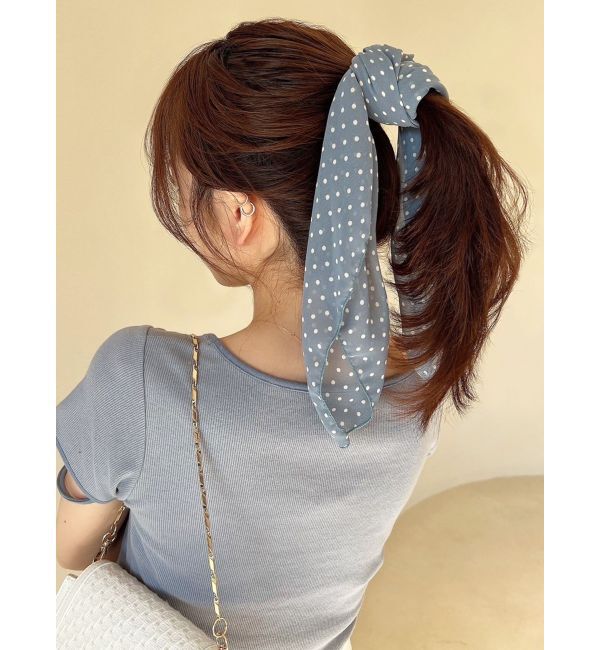 RESEXXY「シアードットスカーフ」|バンダナ・スカーフ|ブルー