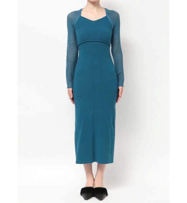 RESEXXY「スリーブメッシュタイトニットワンピース」|ワンピース|