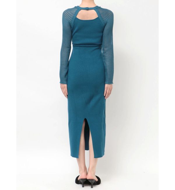 RESEXXY「スリーブメッシュタイトニットワンピース」|ワンピース|