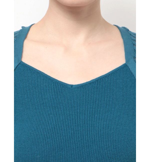 RESEXXY「スリーブメッシュタイトニットワンピース」|ワンピース|