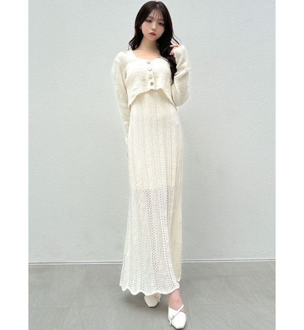 RESEXXY「アンサンブルレースニットワンピース」|ワンピース|