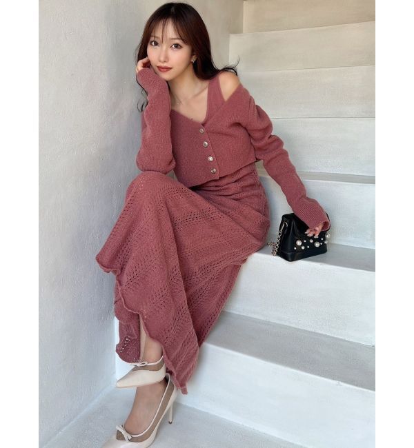 RESEXXY「アンサンブルレースニットワンピース」|ワンピース|