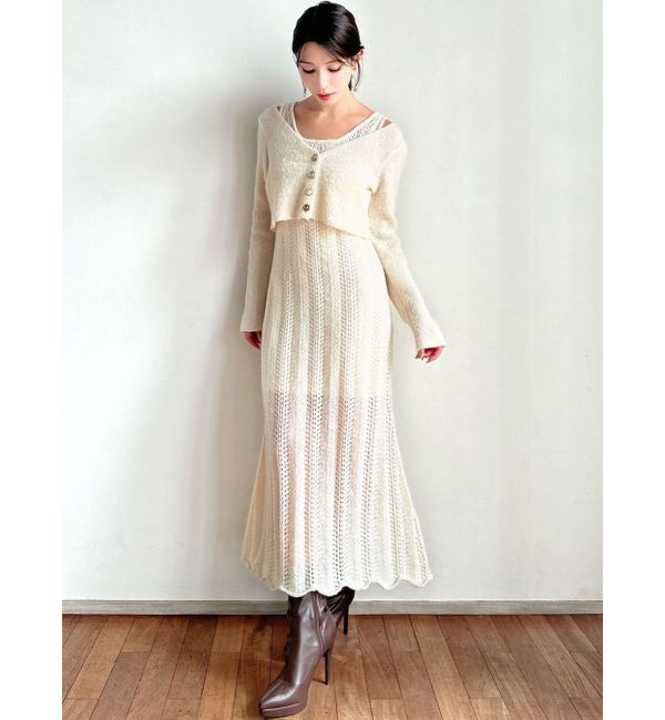 RESEXXY「アンサンブルレースニットワンピース」|ワンピース|