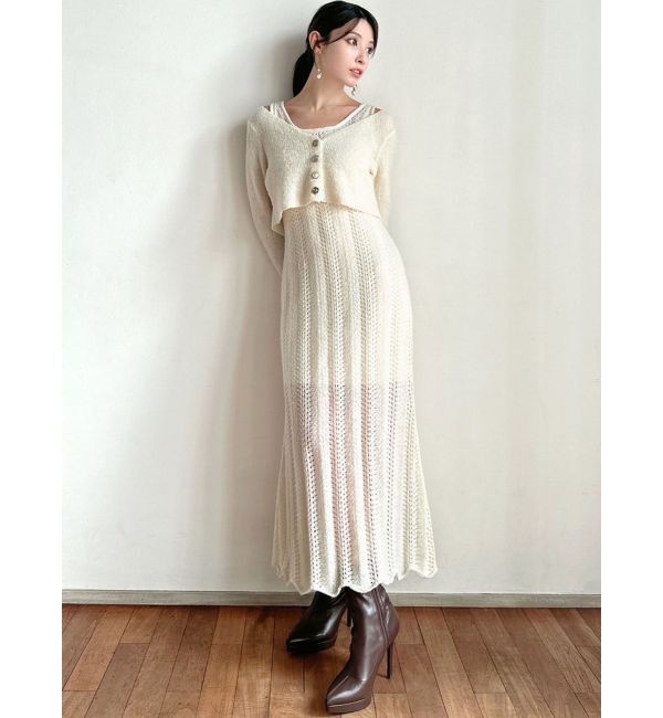 RESEXXY「アンサンブルレースニットワンピース」|ワンピース|