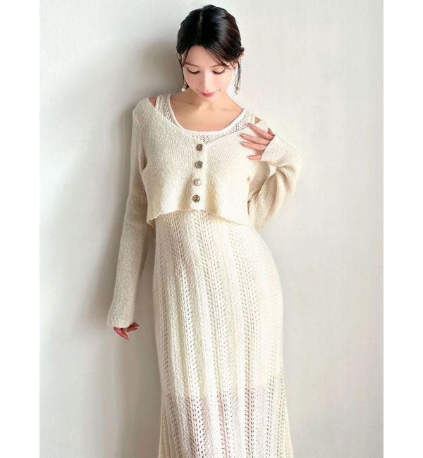 RESEXXY「アンサンブルレースニットワンピース」|ワンピース|