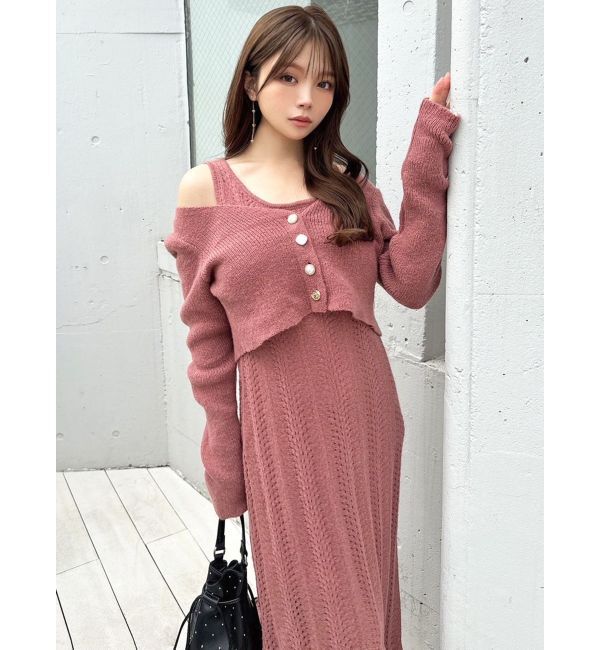 RESEXXY「アンサンブルレースニットワンピース」|ワンピース|