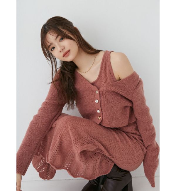 RESEXXY「アンサンブルレースニットワンピース」|ワンピース|