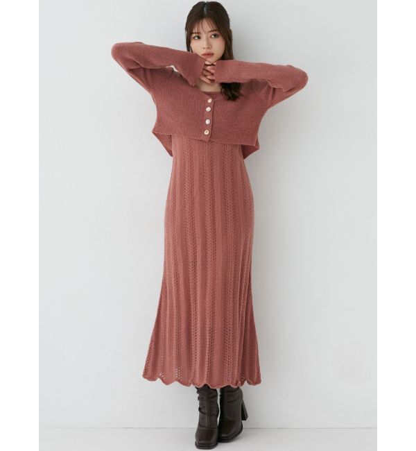 RESEXXY「アンサンブルレースニットワンピース」|ワンピース|