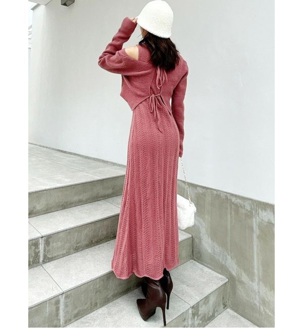 RESEXXY「アンサンブルレースニットワンピース」|ワンピース|