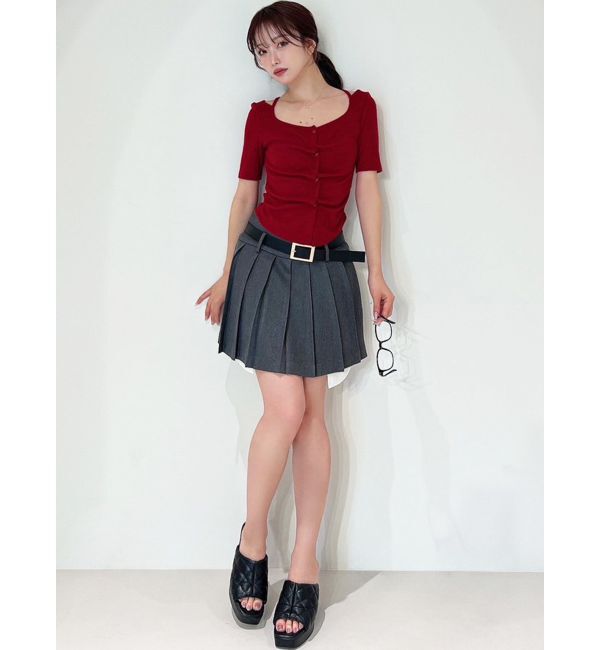 RESEXXY「センタータックショートスリーブトップス」|Tシャツ・カットソー|