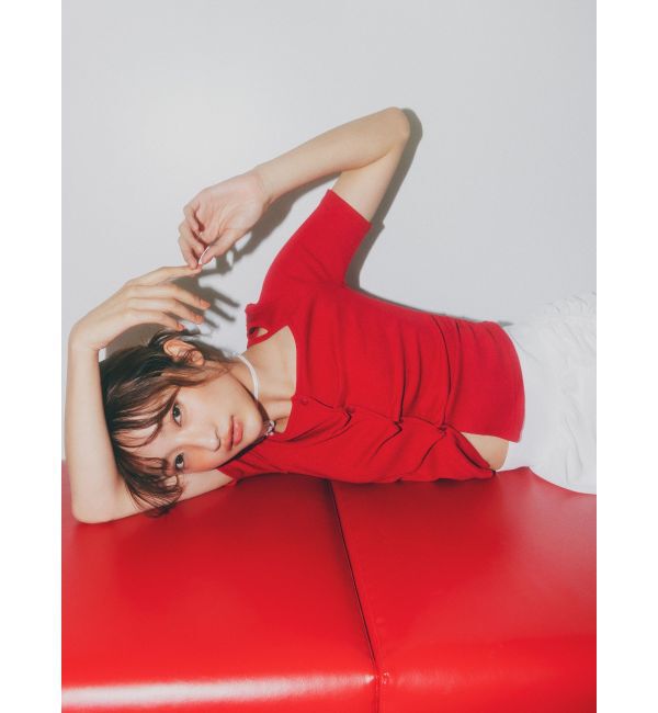 RESEXXY「センタータックショートスリーブトップス」|Tシャツ・カットソー|