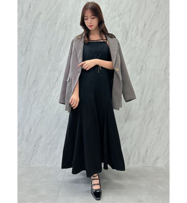 dazzlin「ストラップレイヤーキャミワンピース」|ワンピース|ブラック