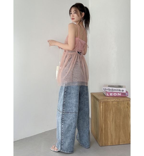 dazzlin「【WEB限定】チュールキャミトップス」|キャミソール|