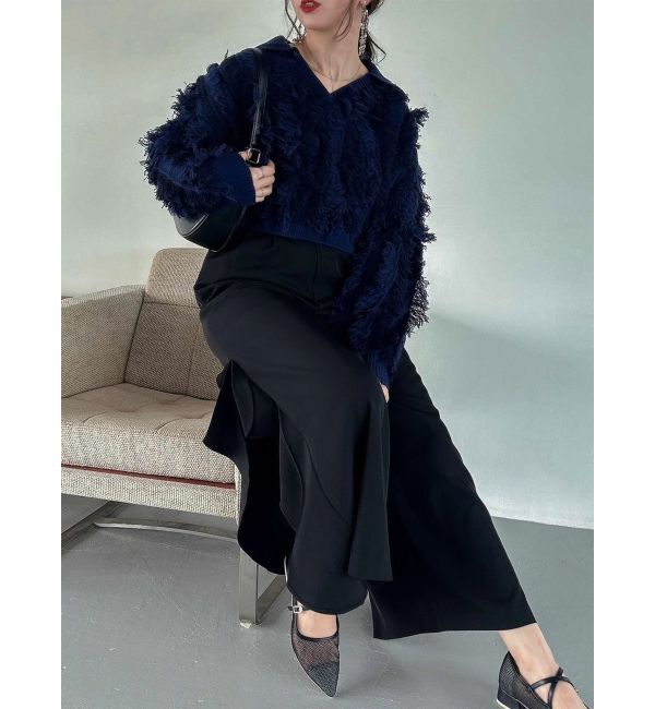 dazzlin「フリルスリットワイドパンツ」|その他|