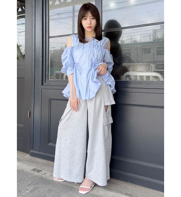 dazzlin「サイドーオープンワイドカーゴパンツ」|カーゴ|