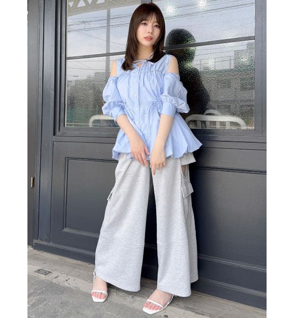 dazzlin「サイドーオープンワイドカーゴパンツ」|カーゴ|