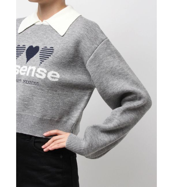 EMODA「ハートロゴジャガードニット」|ニット・セーター|