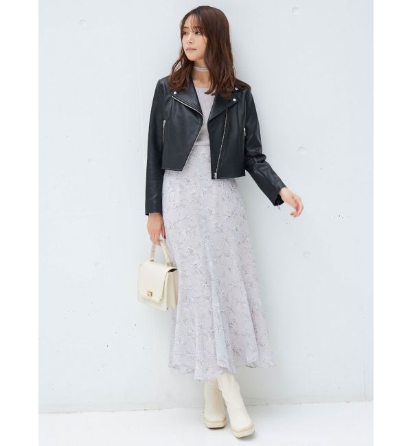 MERCURYDUO「コンパクトフェイクレザーライダースジャケット」|その他|