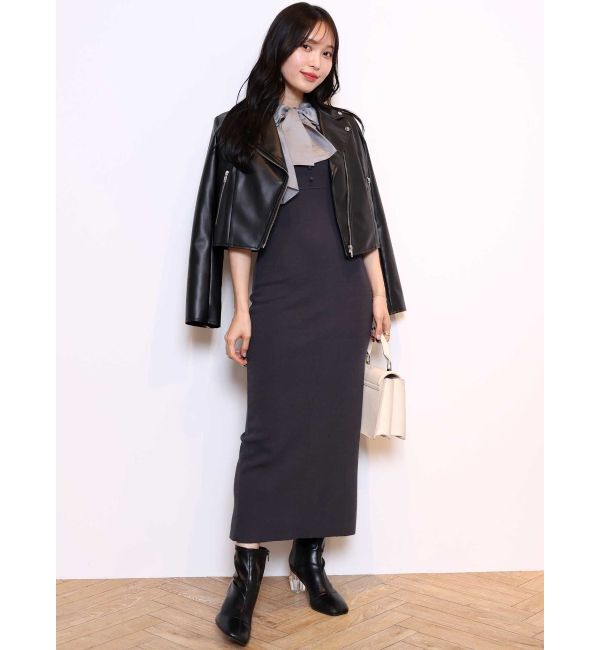 MERCURYDUO「コンパクトフェイクレザーライダースジャケット」|その他|