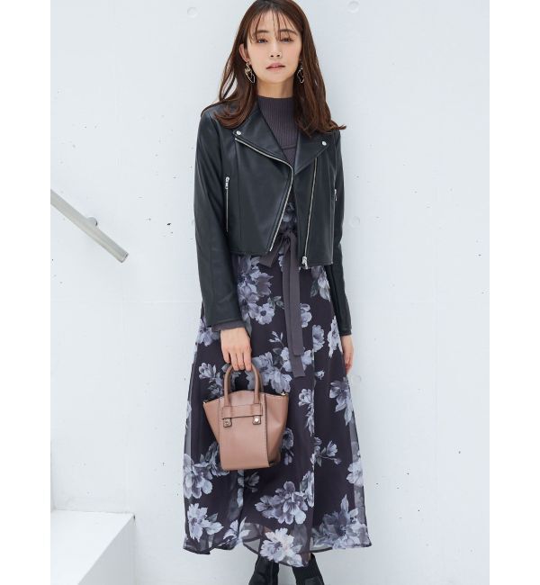 MERCURYDUO「コンパクトフェイクレザーライダースジャケット」|その他|