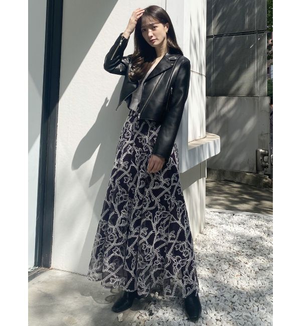 MERCURYDUO「コンパクトフェイクレザーライダースジャケット」|その他|