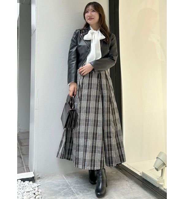 MERCURYDUO「コンパクトフェイクレザーライダースジャケット」|その他|