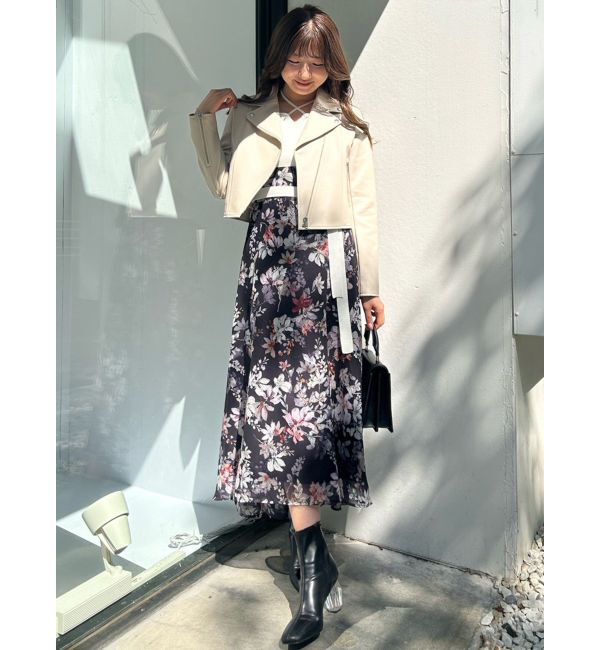 MERCURYDUO「コンパクトフェイクレザーライダースジャケット」|その他|