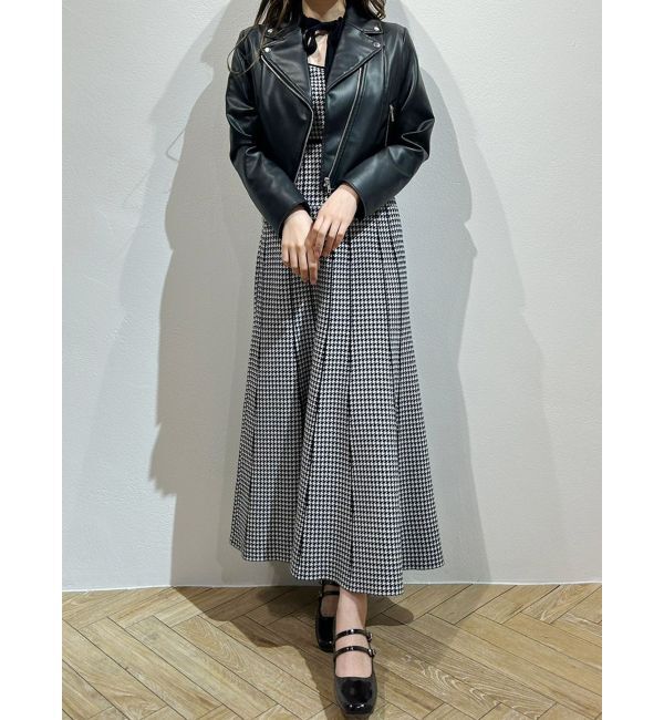 MERCURYDUO「コンパクトフェイクレザーライダースジャケット」|その他|