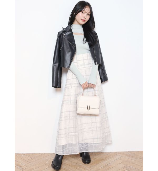 MERCURYDUO「コンパクトフェイクレザーライダースジャケット」|その他|