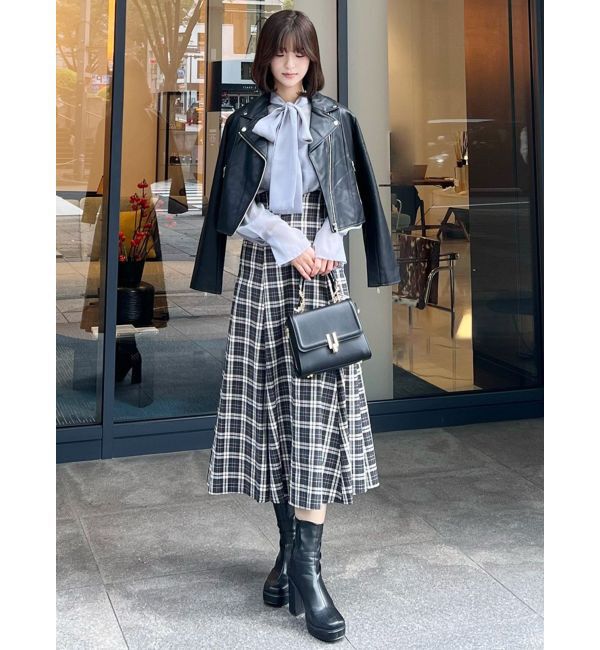 MERCURYDUO「コンパクトフェイクレザーライダースジャケット」|その他|