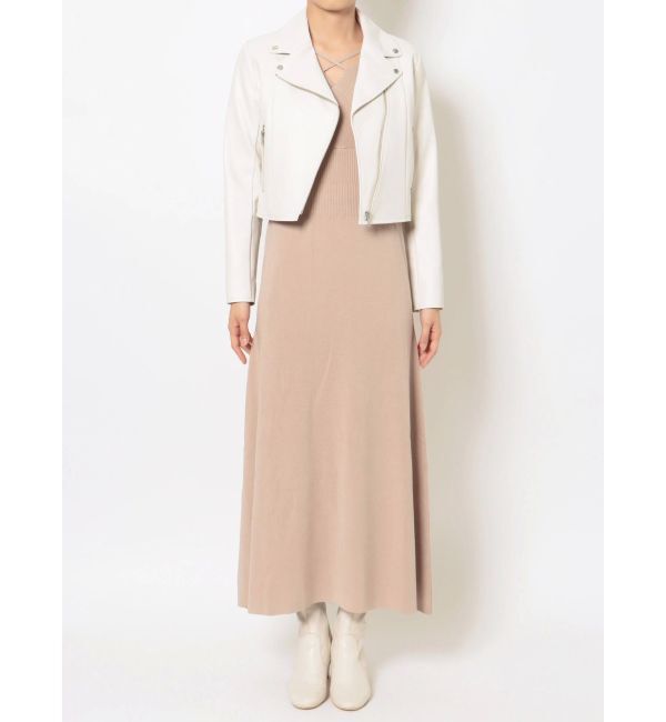 MERCURYDUO「コンパクトフェイクレザーライダースジャケット」|その他|