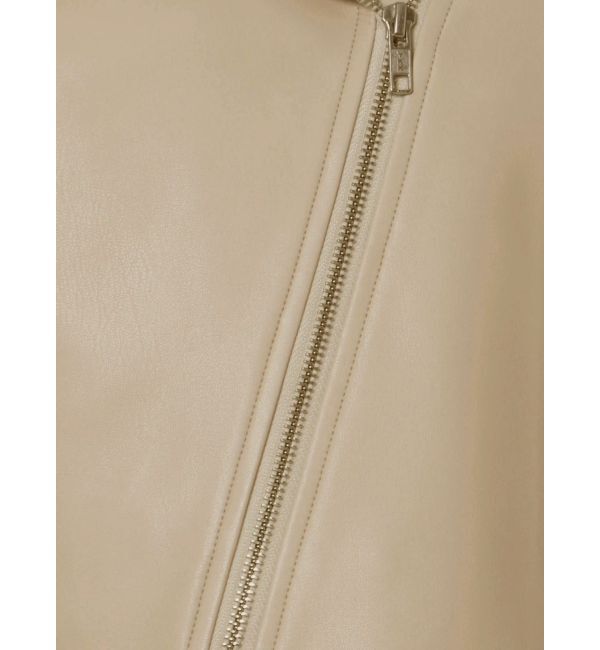 MERCURYDUO「コンパクトフェイクレザーライダースジャケット」|その他|