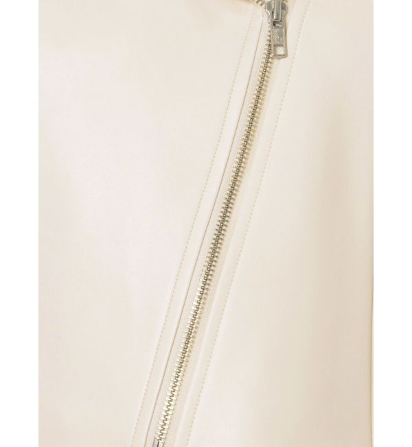 MERCURYDUO「コンパクトフェイクレザーライダースジャケット」|その他|