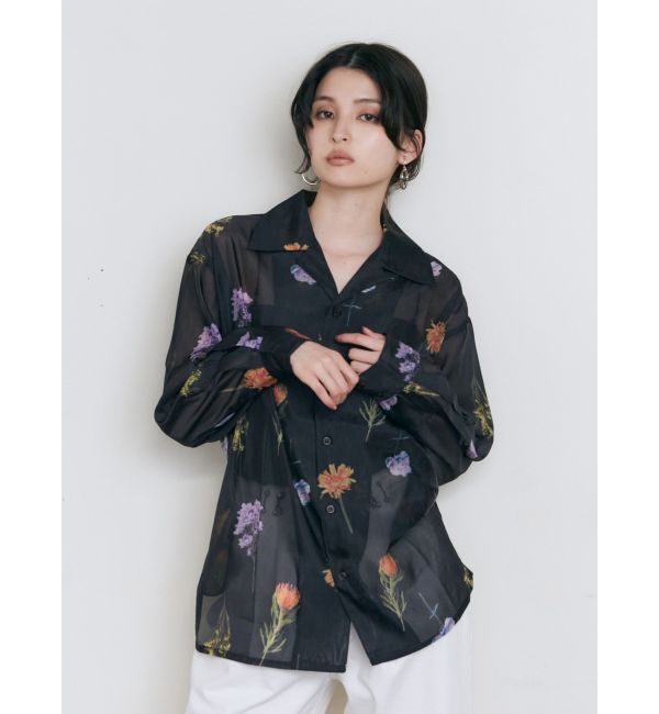 MURUA「フラワーシアーシャツ【WEB限定】」|シャツ・ブラウス|