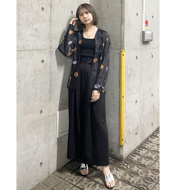 MURUA「フラワーシアーシャツ【WEB限定】」|シャツ・ブラウス|