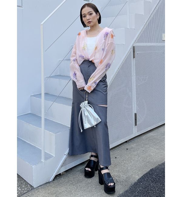 MURUA「フラワーシアーシャツ【WEB限定】」|シャツ・ブラウス|